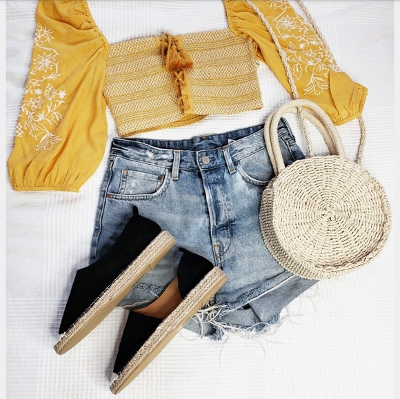 ποΈ//The Cheri// black espadrille flat - Picture 2 of 5